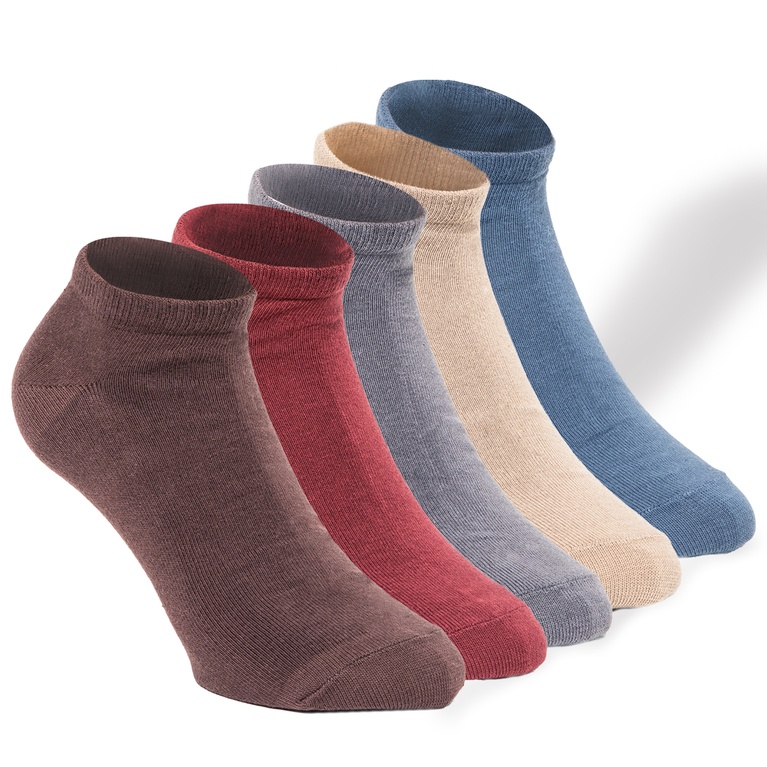 Sneakersocken 5er-Pack "Coloured lowcut"